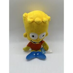 Bark Box XS-S Bart Simpson Plush Dog Toy Crinkle Squeaker Whip N' Flip Limbs